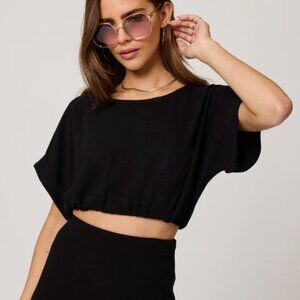 The Pacific Crop Top, Black